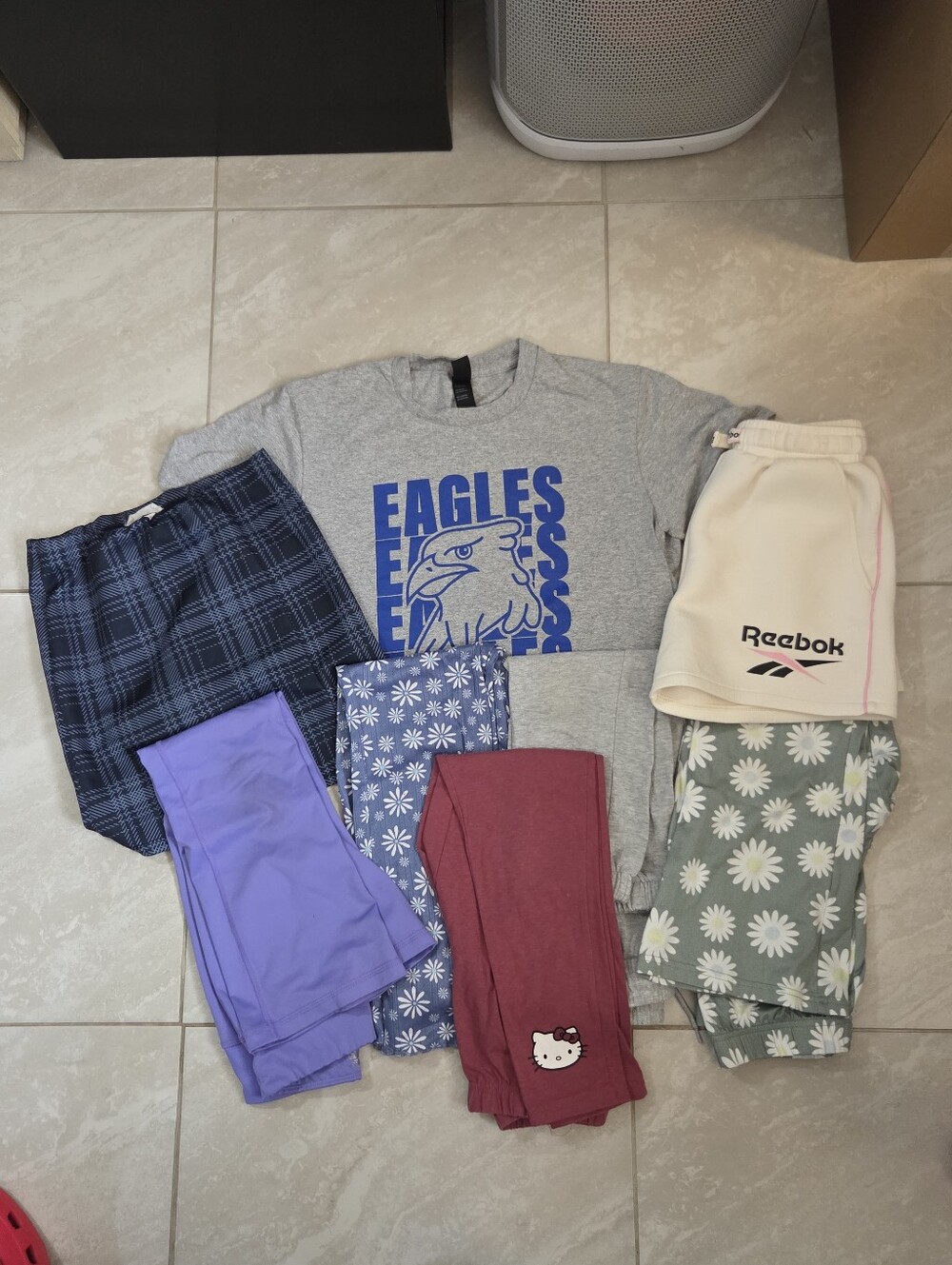 Girls Clothes Bundle, Reebok Shorts Eagles Tee Leggings Jogger NWOT & EUC